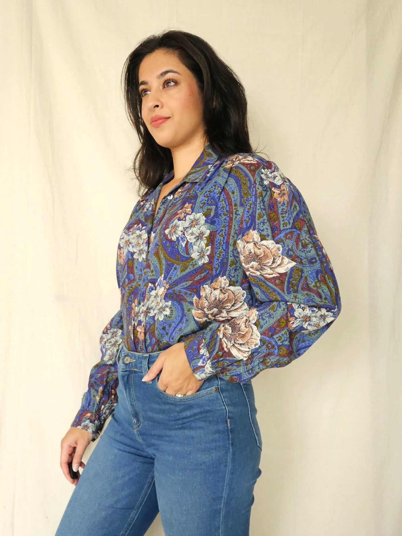 Vintage blouse Flower Escape | XL