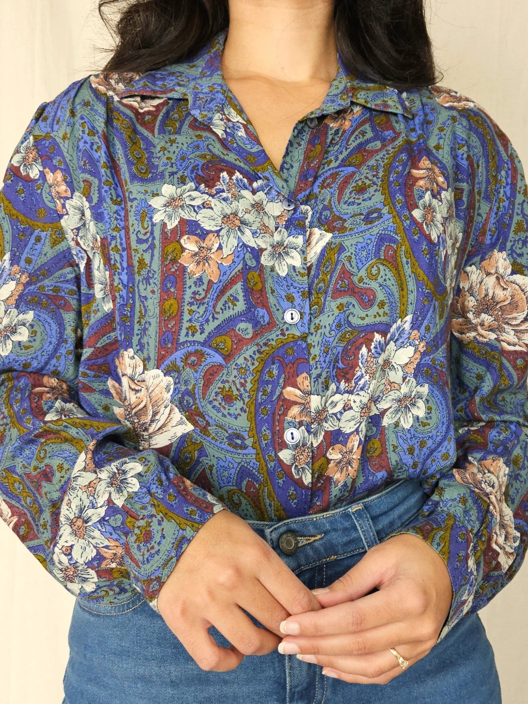 Vintage blouse Flower Escape | XL