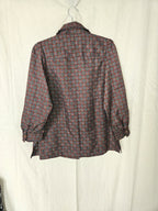 Lichtrode vintage blouse met ruffles | XS/S
