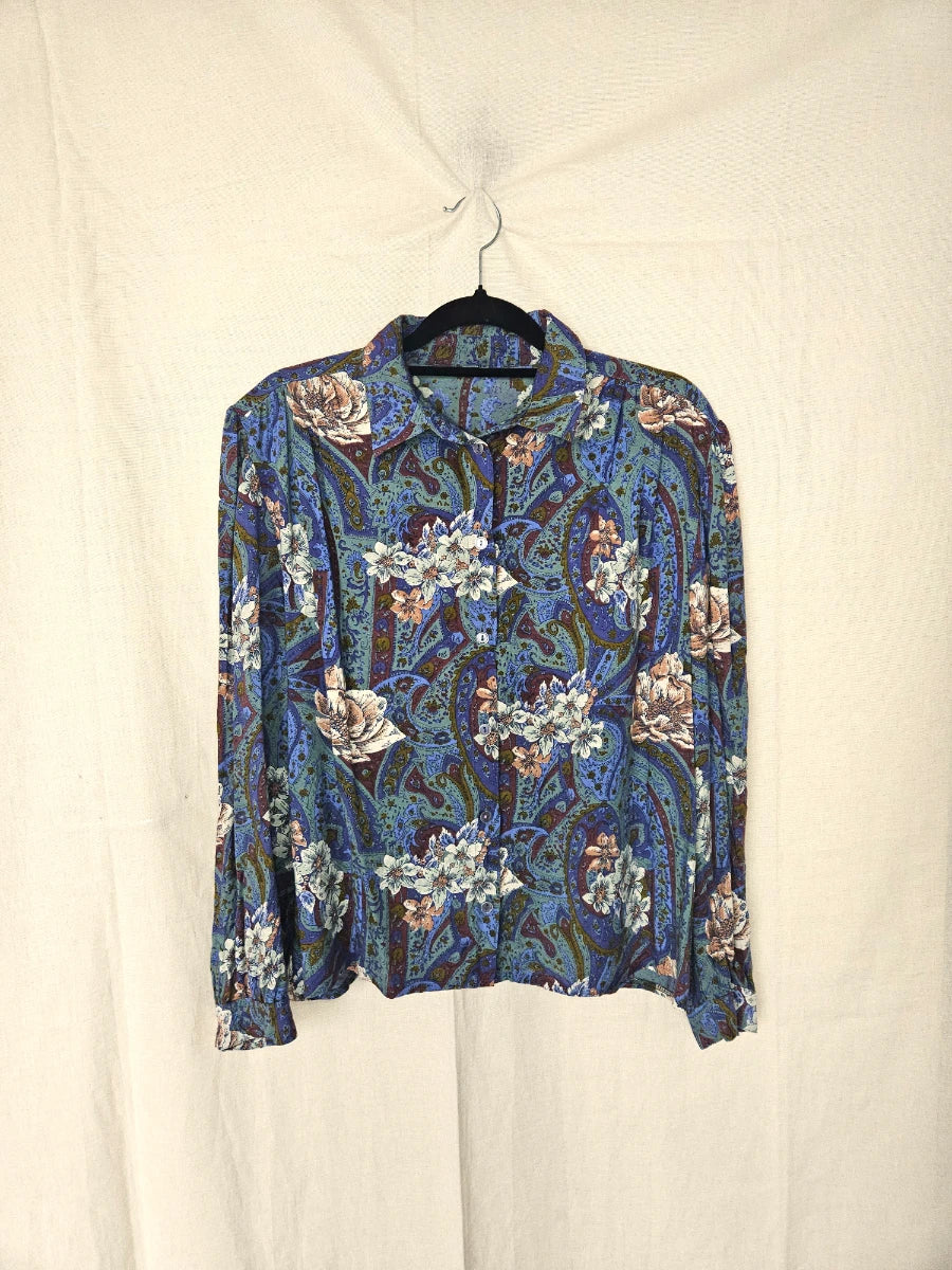 Vintage blouse Flower Escape | XL
