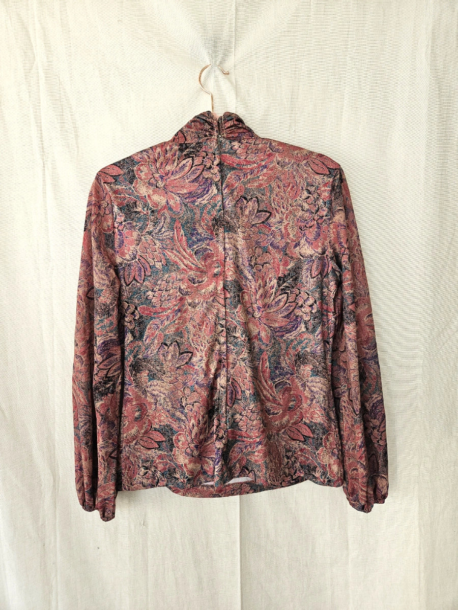 Vintage blouse Ribbon Up | L