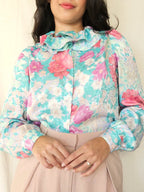 Vintage blouse Frozen Flowers | L