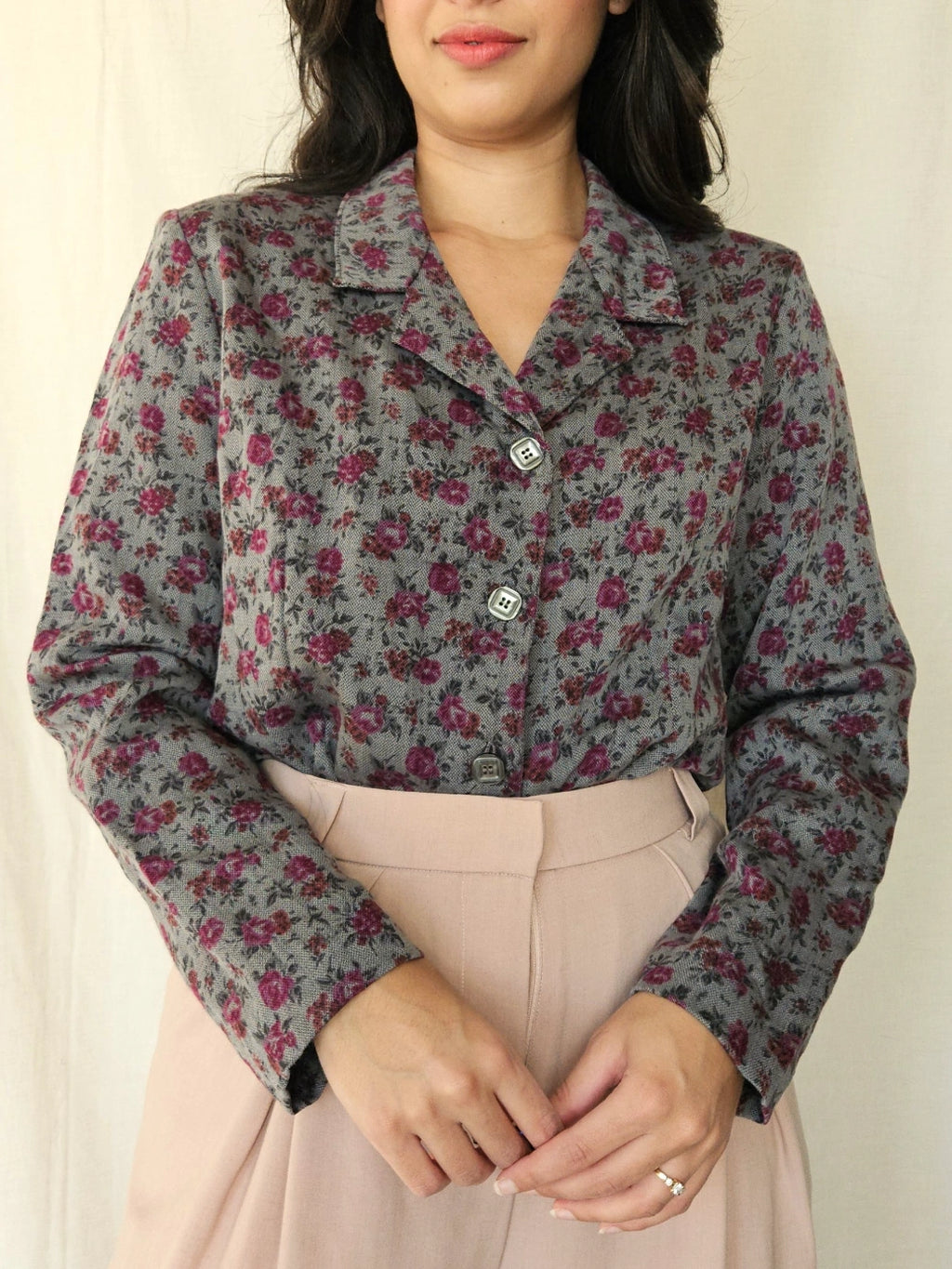 Vintage blouse Wild Roses | M