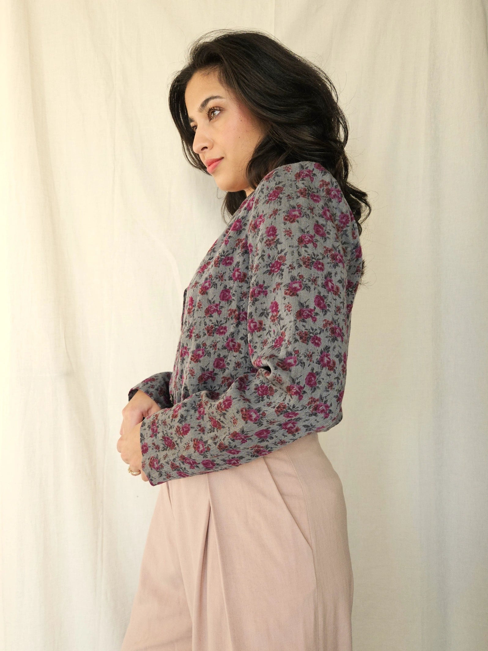 Vintage blouse Wild Roses | M