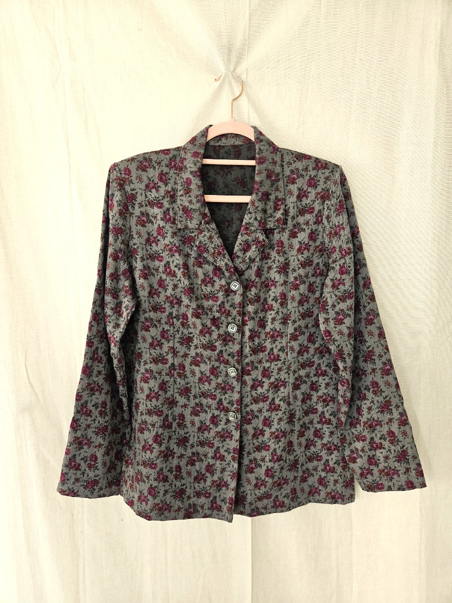 Vintage blouse Wild Roses | M