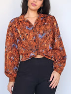 Vintage blouse bird of paradise | S