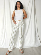 witte vintage broek met strepen