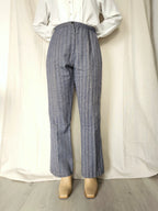 Wollen jaren 70 vintage broek - blauw - L