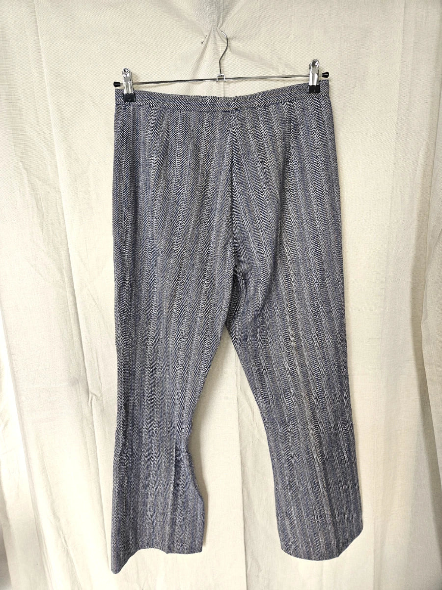 Wollen jaren 70 vintage broek - blauw - L