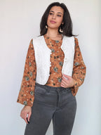 wit vintage gilet