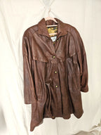 Leren vintage jas bruin | M