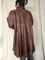 Leren vintage jas bruin | M