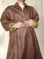 Leren vintage jas bruin | M