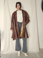 Leren vintage jas bruin | M