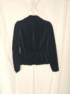 Zwart fluwelen vintage jasje | XS/S