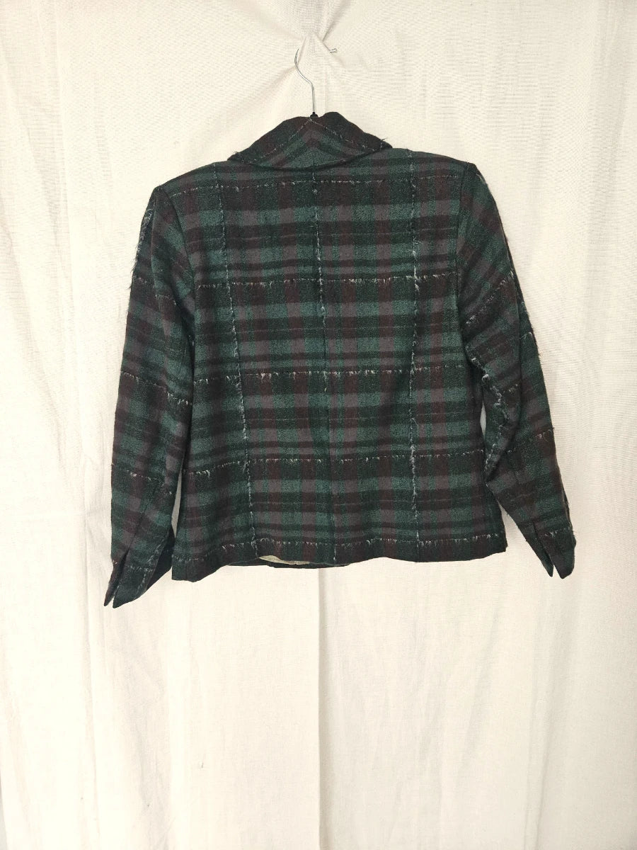 Donkergroen kort vintage jasje | S/M