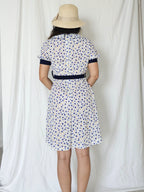 70s deadstock jurk met stippen | S