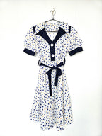 70s deadstock jurk met stippen | S