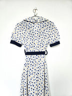 70s deadstock jurk met stippen | S