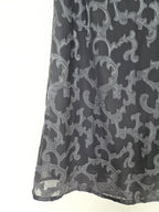 Vintage cocktailjurk met grijs patroon | S