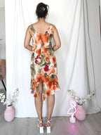 Aansluitende vintage mermaid jurk van viscose | XS/S