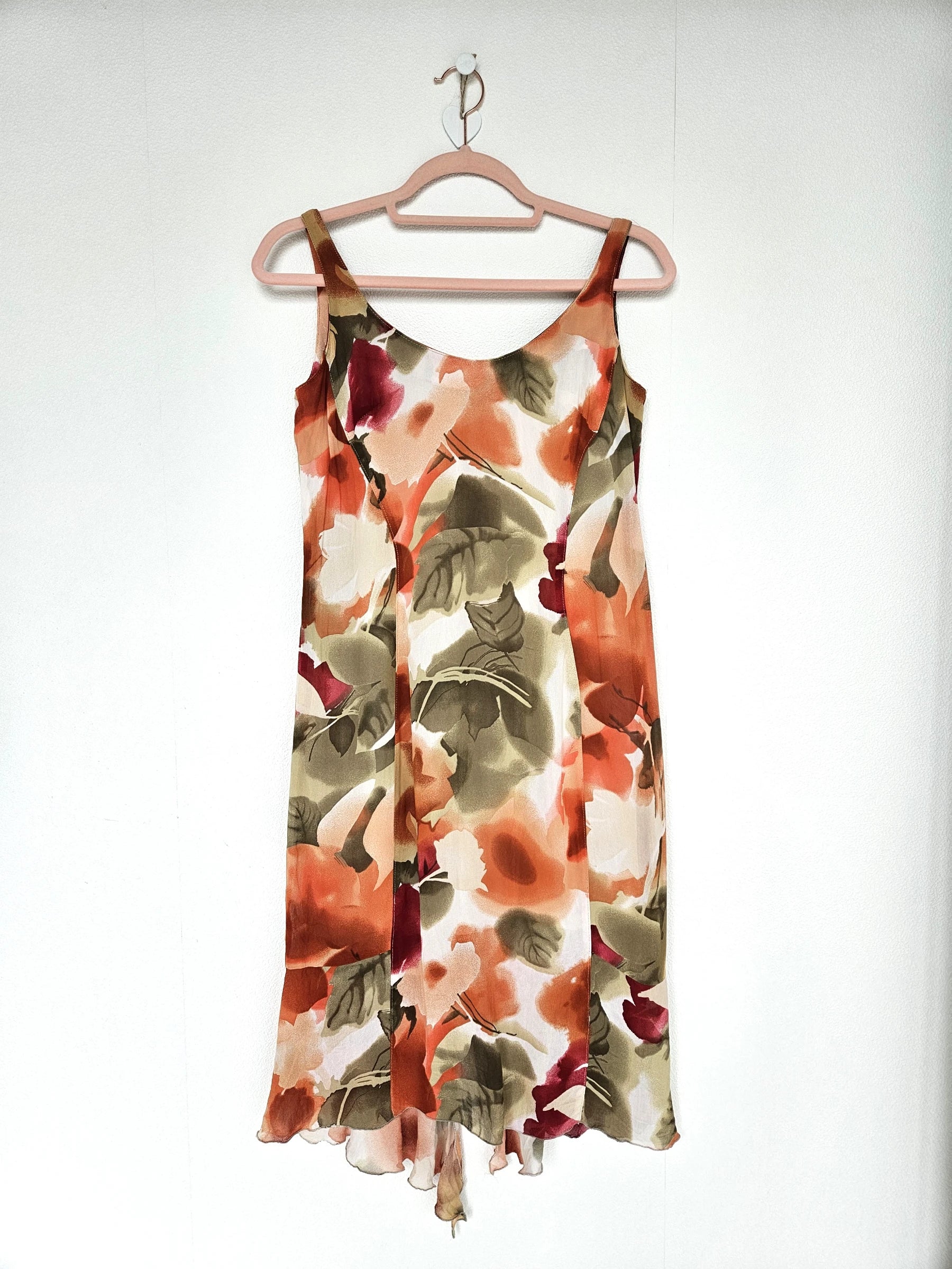 Aansluitende vintage mermaid jurk van viscose | XS/S