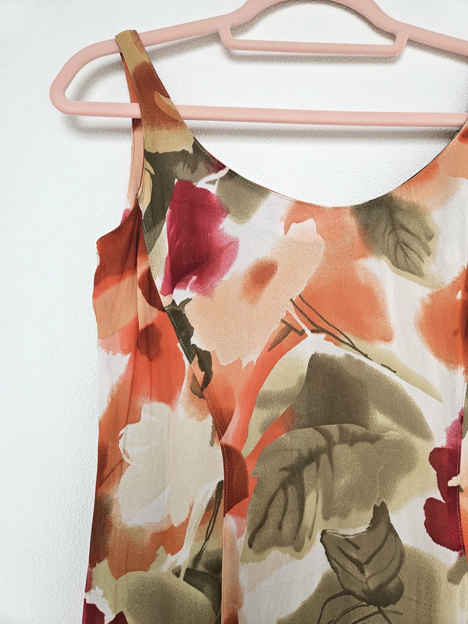 Aansluitende vintage mermaid jurk van viscose | XS/S