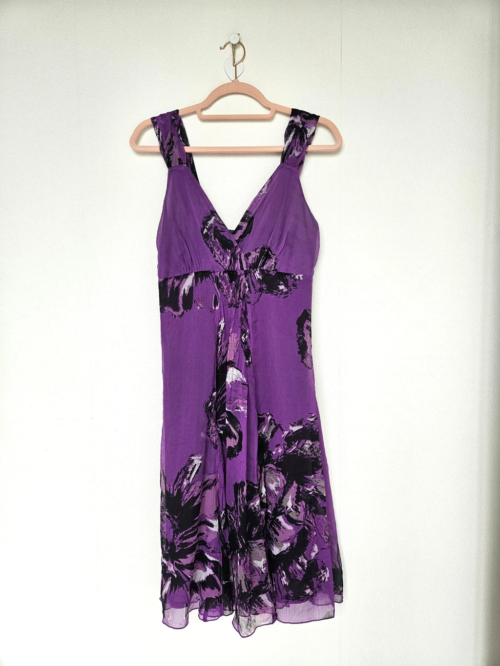 Donkerpaarse vintage cocktailjurk | S/M