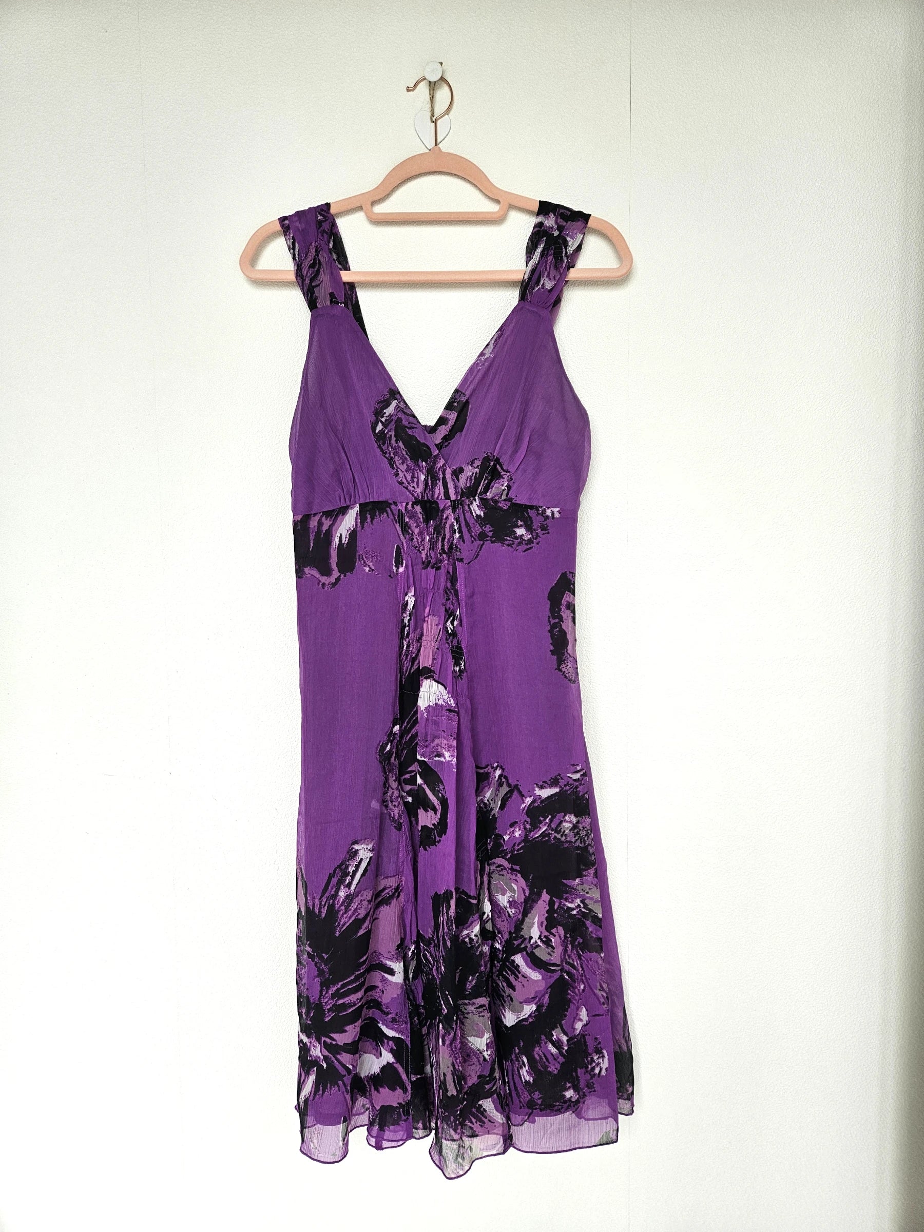 Donkerpaarse vintage cocktailjurk | S/M