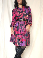 Herfstkleuren vintage jurk  | M/L