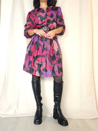 Herfstkleuren vintage jurk  | M/L