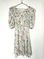 Romantische vintage jurk met kraag | L