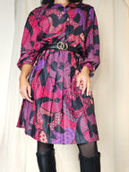 Herfstkleuren vintage jurk  | M/L