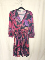 Herfstkleuren vintage jurk  | M/L