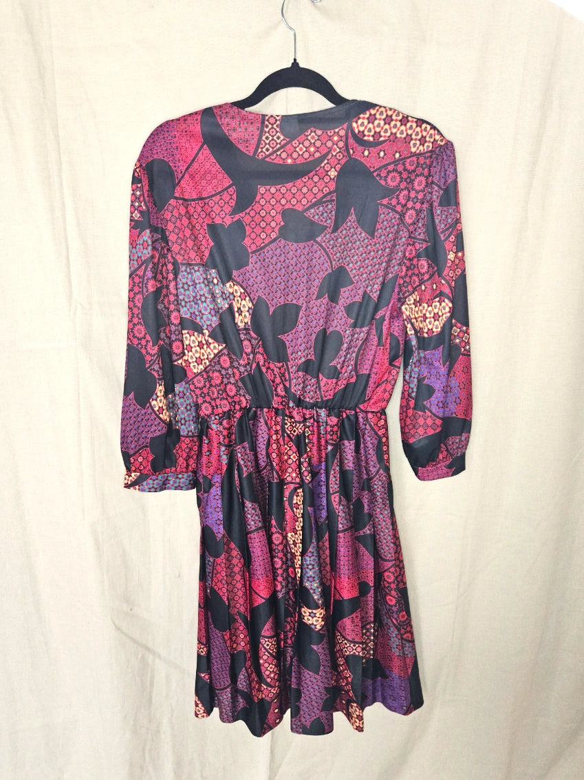 Herfstkleuren vintage jurk  | M/L