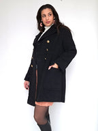 zwarte wollen vintage jas