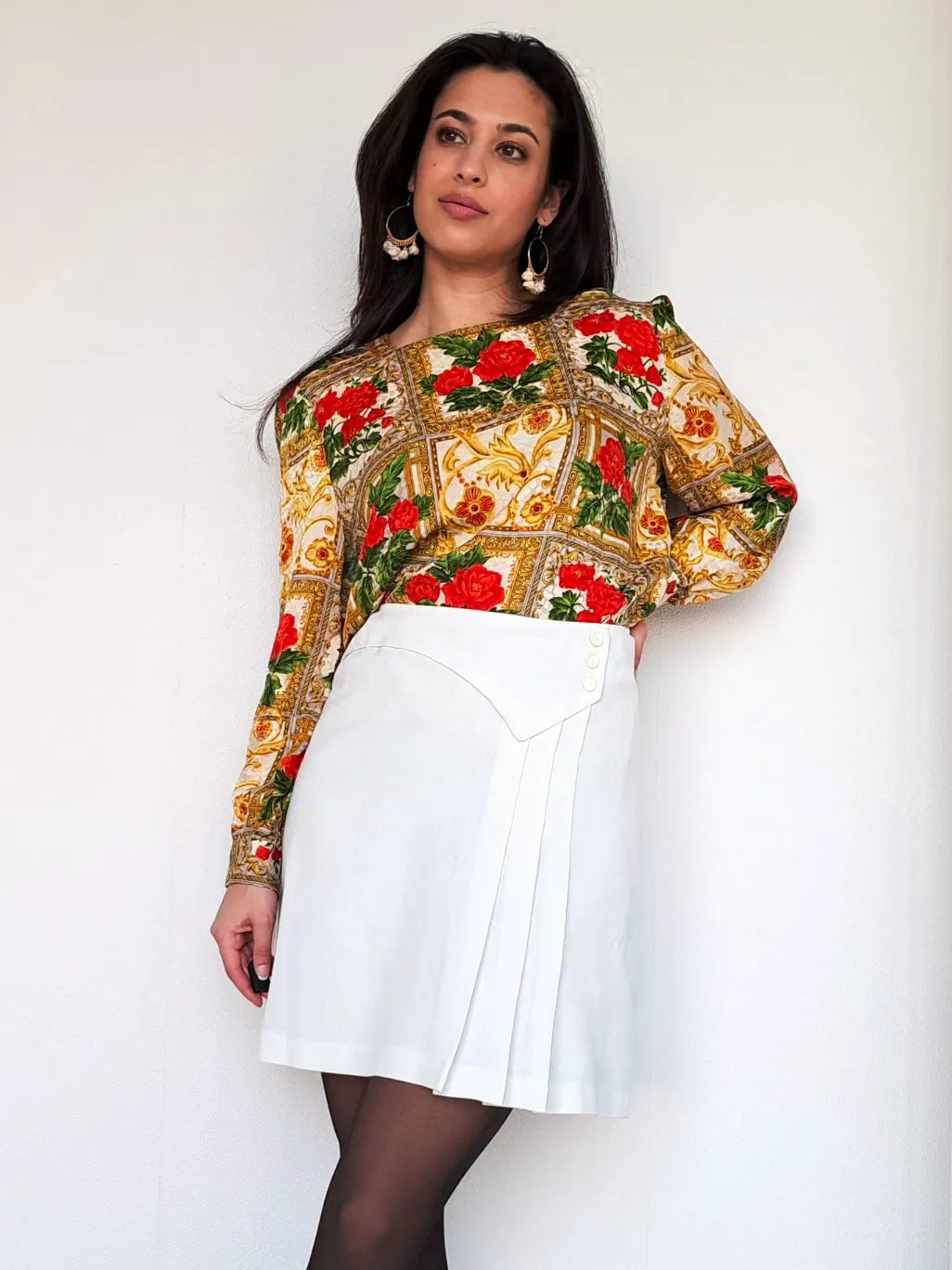 witte vintage rok