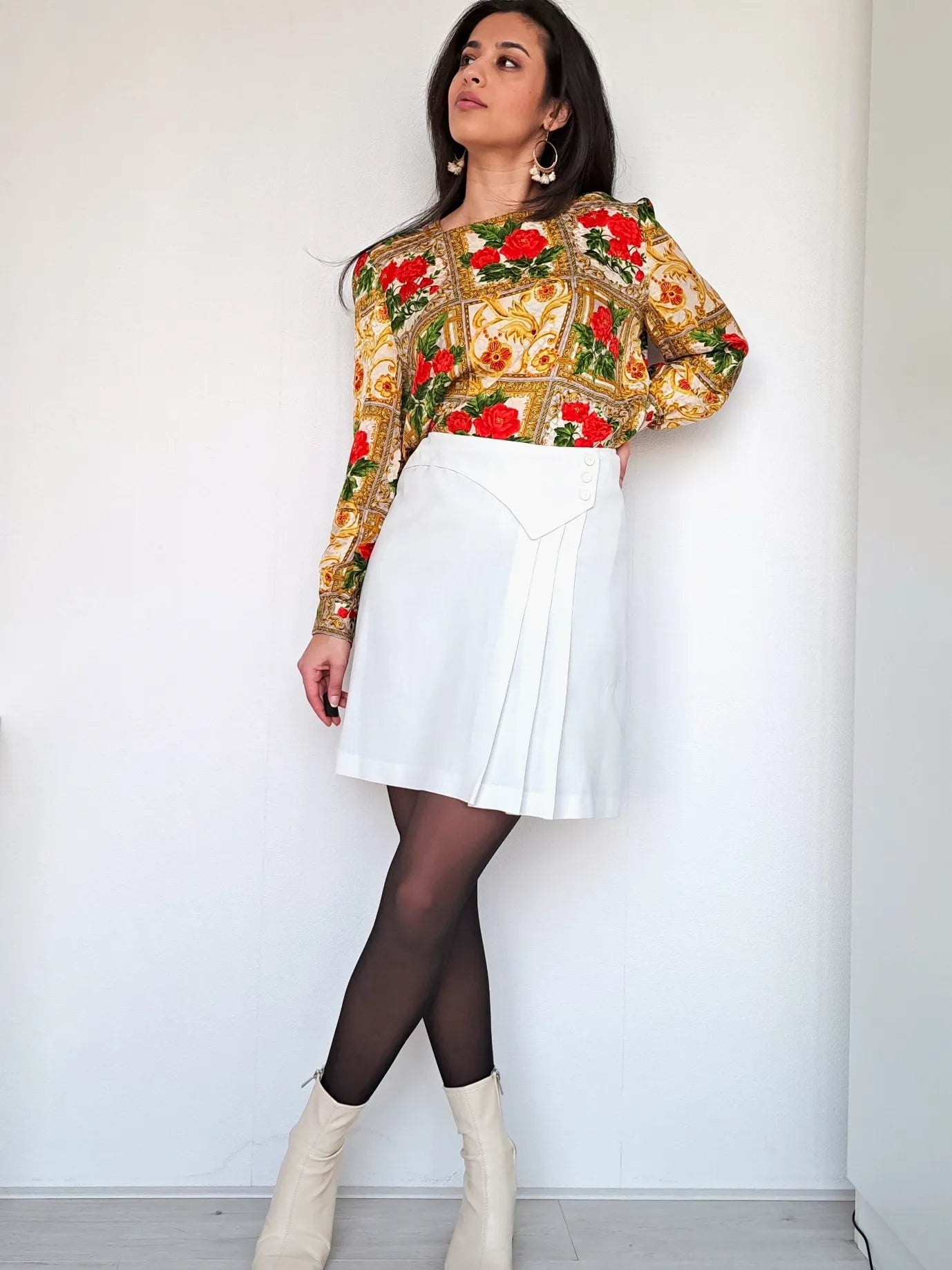 witte vintage rok
