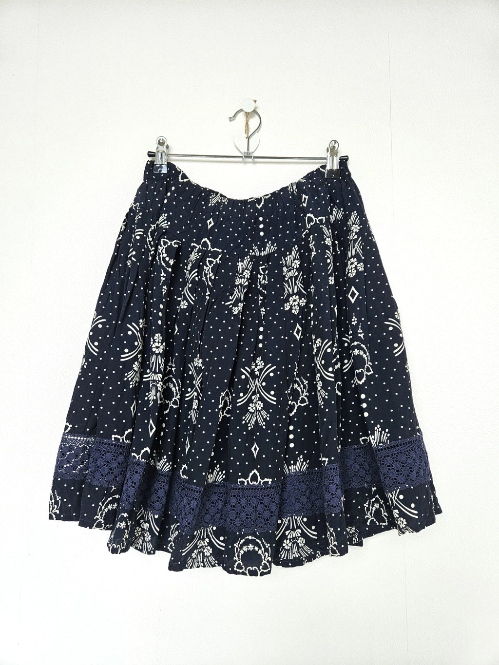 donkerblauwe vintage rok