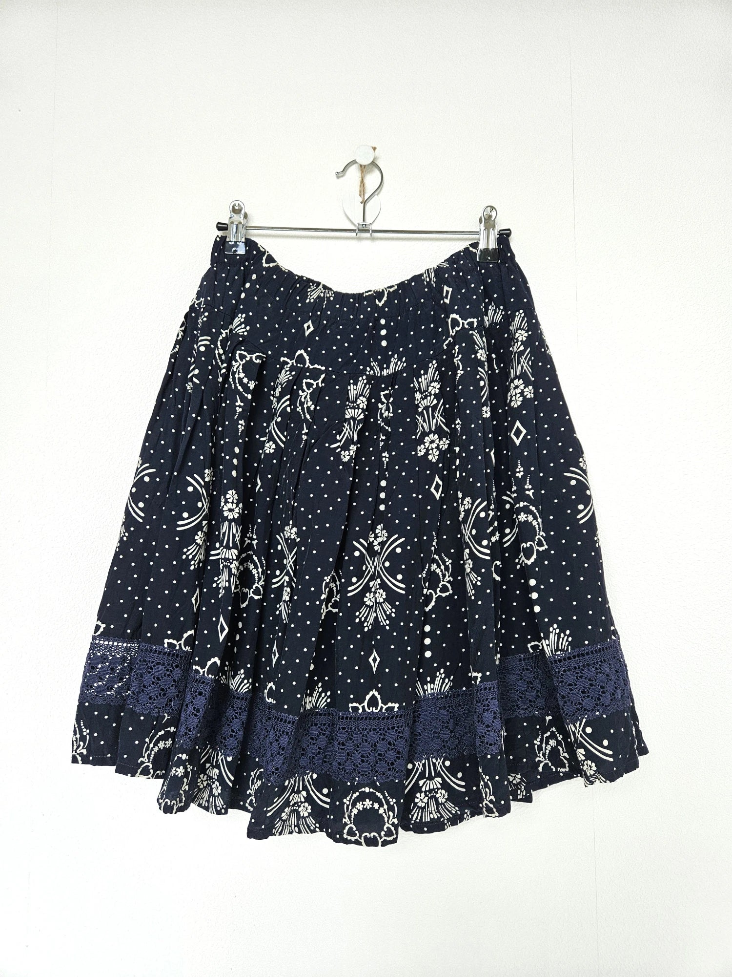 donkerblauwe vintage rok