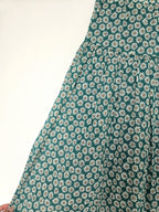 Katoenen vintage rok met witte bloemetjes | XL/XXL