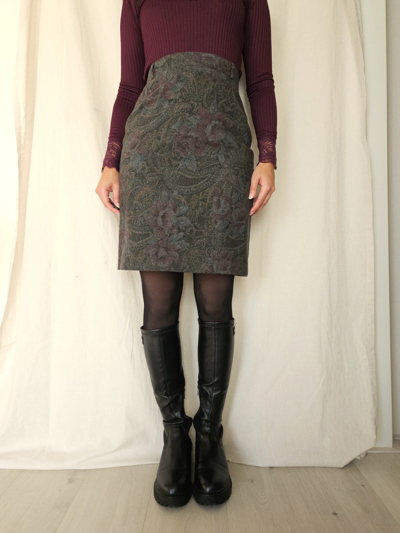 Vintage Rok Blurred Flowers | XS/S