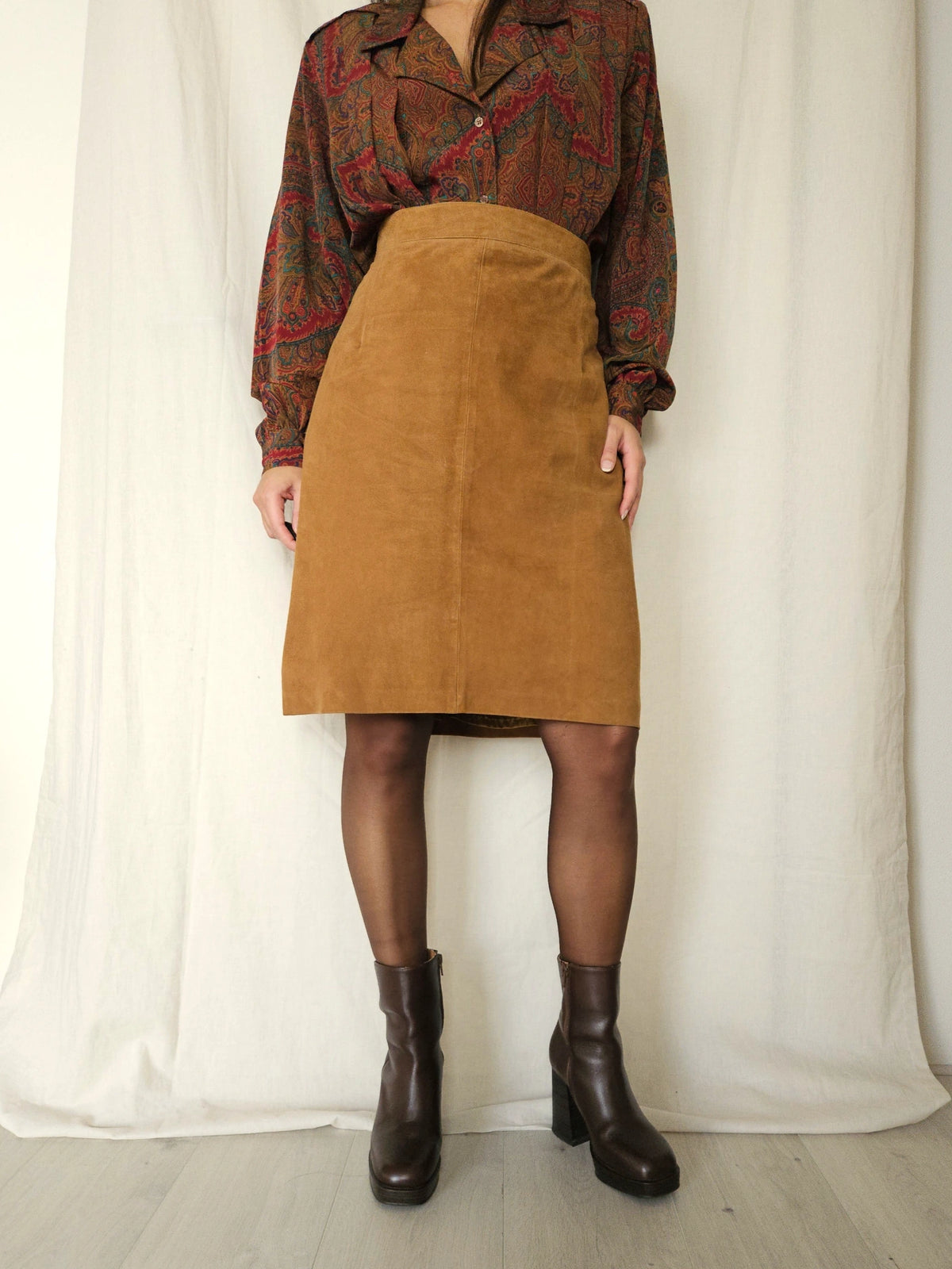 Suède vintage rok | XXL