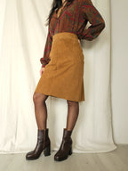 Suède vintage rok | XXL