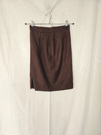 Bruine wollen vintage rok | XS/S