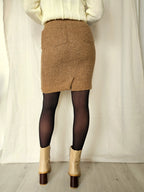 Wollen vintage rok camel | XS