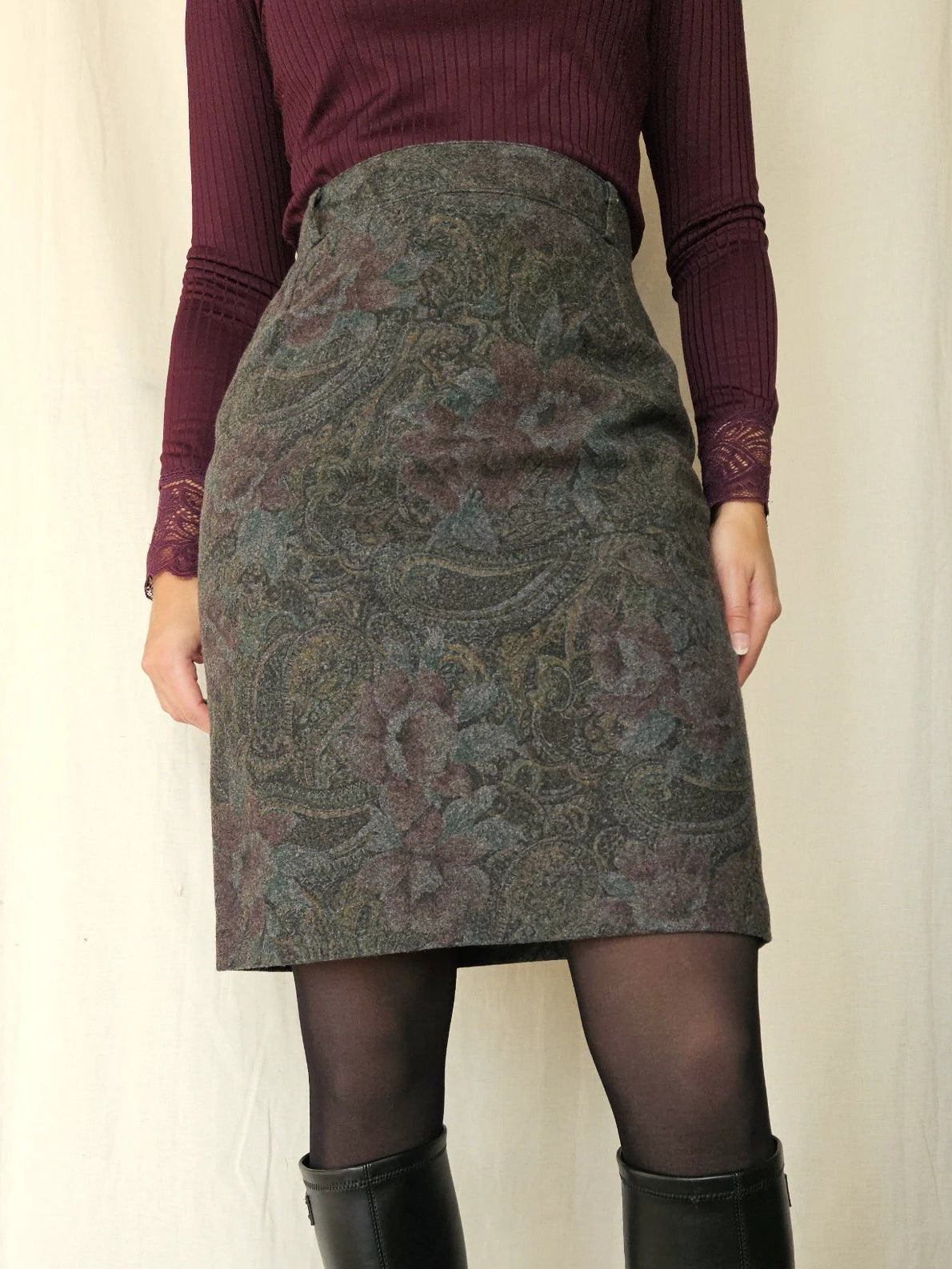 Vintage Rok Blurred Flowers | XS/S