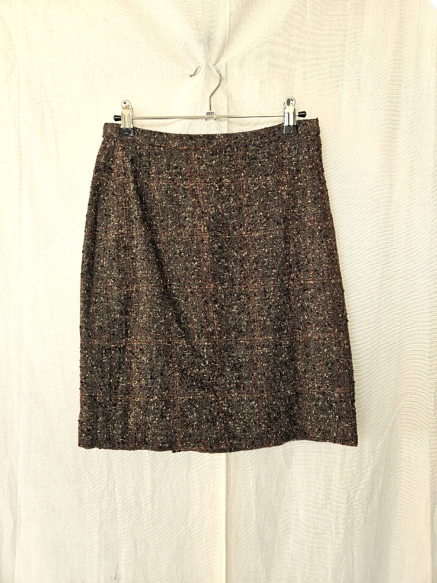 Vintage rok Bouclé Brown | XS