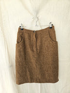 Wollen vintage rok camel | XS