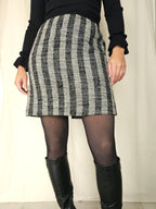Wollen vintage rok met strepen | M